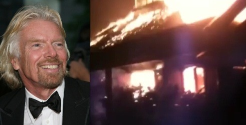 Grom zapalio kuću na privatnom otoku Richarda Bransona