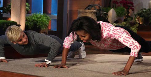 VIDEO: Michelle Obama u TV emisiji napravila 25 sklekova