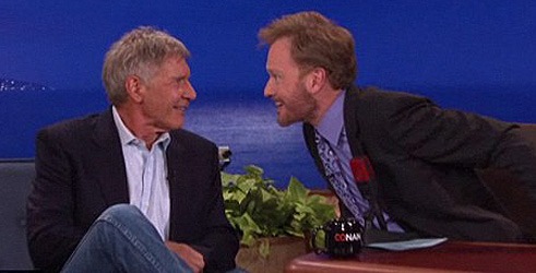 Na čemu je to Harrison Ford?