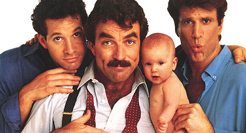 Tri muškarca i kolijevka