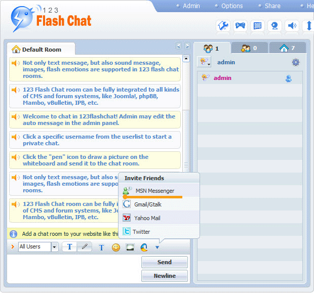 Im Friends Invitation Module User Manual Of 123 Flash Chat